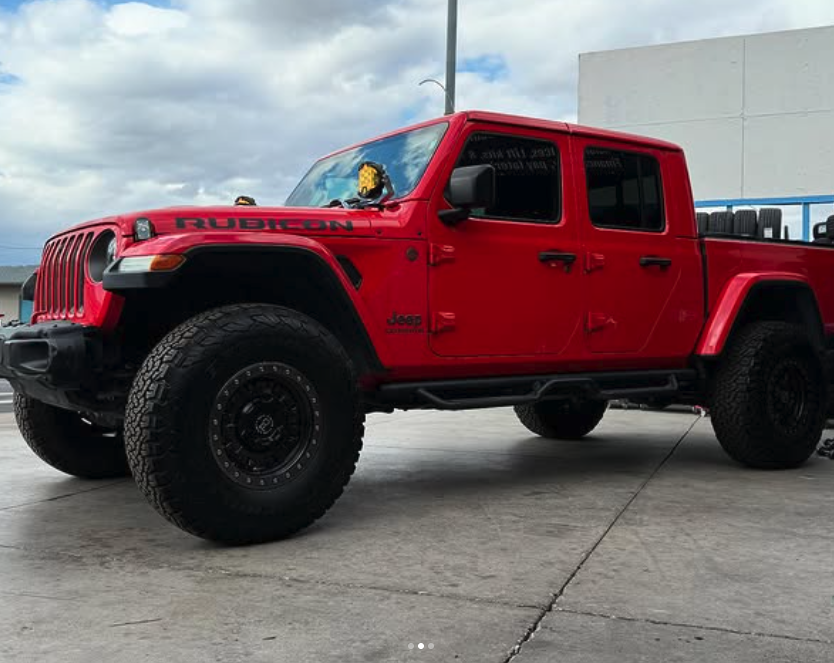 Jeep Gladiator Rubicon — BFGoodrich A/T + Black Beadlock Wheels, built at MTZ Tires and Wheels